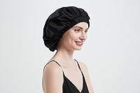 ALASKA BEAR 100% Mulberry Silk Bonnet Sleep Cap - Jumbo Black — image 7