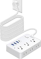 Asamoom 20 FT Extension Cord with 6 Outlets and 4 USB Ports — image 1