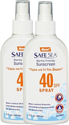 Safe Sea Sunscreen SPF 40 Spray 4oz 2-Pack