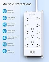 TROND Power Strip Surge Protector with USB Ports — image 8