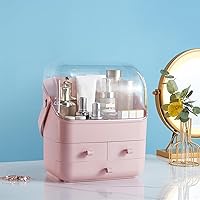 SUNFICON Large Makeup Organizer with Drawers - Pink — image 3