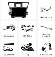 RONGJI Android 14 8-Core 10.1-inch Car Stereo for Toyota Highlander 2008-2013, 4GB RAM, 64GB Storage — image 8