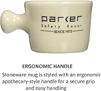 Parker Deluxe Stoneware Apothecary Shaving Mug – Ivory — image 5