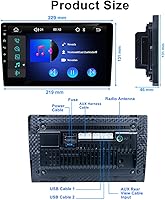 Hikity 9 Inch Double Din Car Stereo — image 2