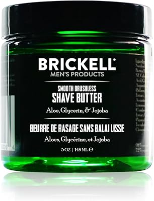 Brickell Men's Smooth Brushless Shave Butter, 5oz
