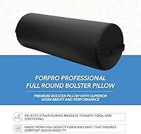 ForPro Professional Collection Jumbo Full Round Bolster Pillow, Black, 9″ R x 26″ L — image 3
