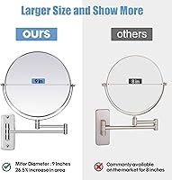 HOMEMIRO 9-Inch Wall Mounted Magnifying Makeup Mirror 1X/10X Magnification — image 2