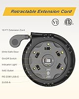 Kungfuking Retractable Power Strip with USB C PD 20W — image 6