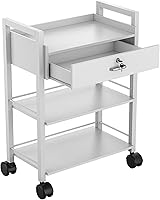 Paddie Salon Beauty Cabinet Cart Trolley 3-Layer White — image 7