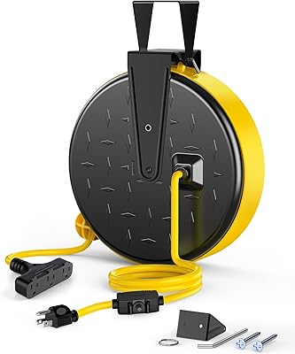 DEWENWILS 30 Ft Retractable Extension Cord Reel