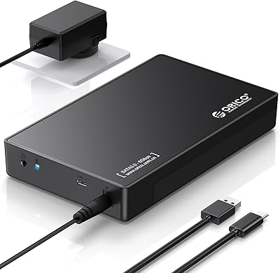 ORICO 3.5″ External Hard Drive Enclosure SATA III to USB 3.1 Type C