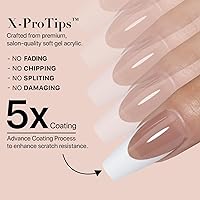 SXC Cosmetics French Tip Press On Nails Brown Series, Medium Almond X-Pro Tips Starter Kit — image 6