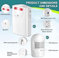 Qualirey Driveway Alarm Wireless Motion Sensor System — image 2