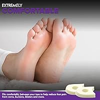 Mars Wellness Premium Foam Toe Separators for Corns, Blisters, and Hammer Toe Relief – 1/4 Inch, 100 Pack — image 6
