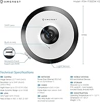 Amcrest IP5M-F1180EW-V2 5MP Fisheye PoE Camera — image 6
