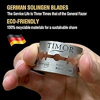 KWAN YEE GOR Full Brass Adjustable Safety Razor with 10 German Solingen Blades — image 5