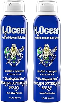 H2Ocean Piercing Aftercare Spray, 4oz (2-Pack)