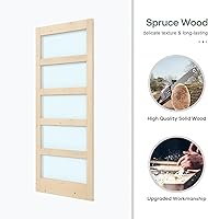 ROYMELO 34x84 Inch Glass Sliding Barn Door Slab with 6ft Hardware Kit — image 8