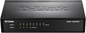 D-Link DES-1008PA 8-Port Fast Ethernet Switch with 4 PoE Ports