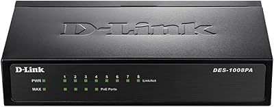 D-Link DES-1008PA 8-Port Fast Ethernet Switch with 4 PoE Ports