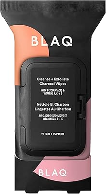 BLAQ Activated Charcoal Face Wipes – 25 Count