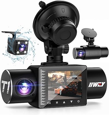 IIWEY T1 Dash Cam Front Rear Inside 1080P