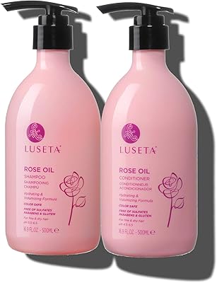 Luseta Rose Oil Shampoo and Conditioner Set