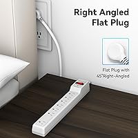 PLUGTUL Surge Protector 20FT, 7 Outlets — image 5