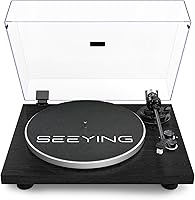 SeeYing Turntable Vinyl Record Player with Bluetooth Output — image 1