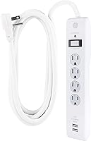 GE Surge Protector 4 Outlets 2 USB Ports 8ft Power Cord — image 6