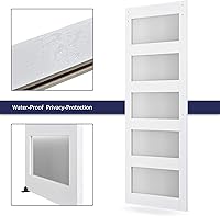 COSHOMER 30in x 84in 5-Panel Sliding Glass Barn Door — image 7