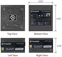 Thermaltake Toughpower GX2 80+ Gold 600W Power Supply — image 6