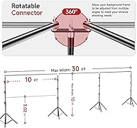 BEIYANG 10x30FT Photo Backdrop Stand — image 2
