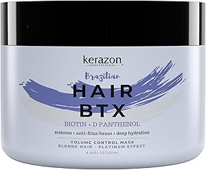Kerazon Blonde Brazilian Hair BTX Treatment Purple Mask 9.91oz
