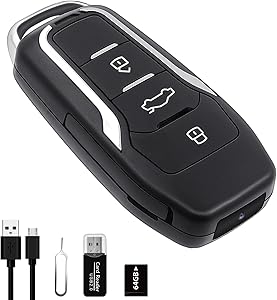 Kiewn 64GB Spy Camera Car Key