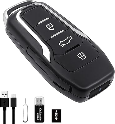 Kiewn 64GB Spy Camera Car Key