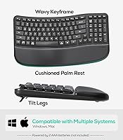 Nulea RT08 Wave Keys Wireless Ergonomic Keyboard — image 7