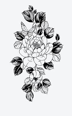 Inkbox Extra-Large Semi-Permanent Tattoo Moody Bloom 5.5x9 in