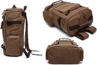 Vintage Canvas Backpack Casual Travel Rucksack 15.6inch Laptop Daypack — image 6