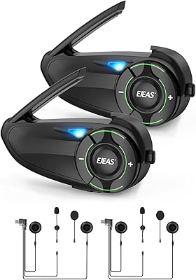 EJEAS Q8 2PC Motorcycle Bluetooth Headset