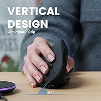 Perixx PERIMICE-713RX Wireless Rechargeable Vertical Mouse — image 2