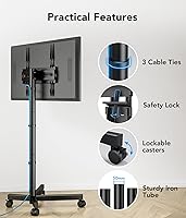 AX WABER Mobile TV Cart Stand for 23-60″ TVs — image 7