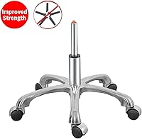 Lilfurni Thick Padding Swivel Rolling Stool (Blue) — image 7