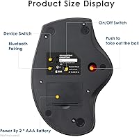 SANWA Bluetooth Wireless Ergonomic Trackball Mouse — image 8