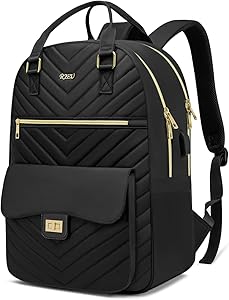 RJEU School Backpack Aesthetic for Teen Girls with USB Port, Black Review