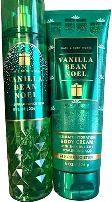 Bath & Body Works Vanilla Bean Noel Fragrance Mist & Cream Set