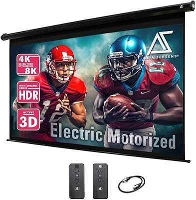 Akia Screens 125-inch Motorized Projector Screen