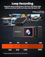 Kingslim E4 4K Dash Cam Front and Rear — image 5