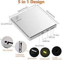 BUNUD External CD DVD Drive with LightScribe — image 4