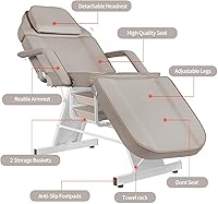 V VDLONSY Tattoo Chair with Adjustable Backrest and Hydraulic Stool, Gray — image 7